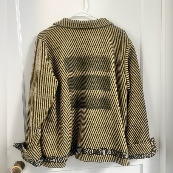DEBORAH CROSS 
Artisan Crafted Woven Lagenlook Jacket Size XL LIKE NEW - Picture 3 of 3